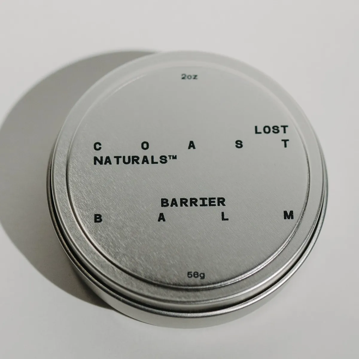 Barrier Balm, the closed 2 oz tin