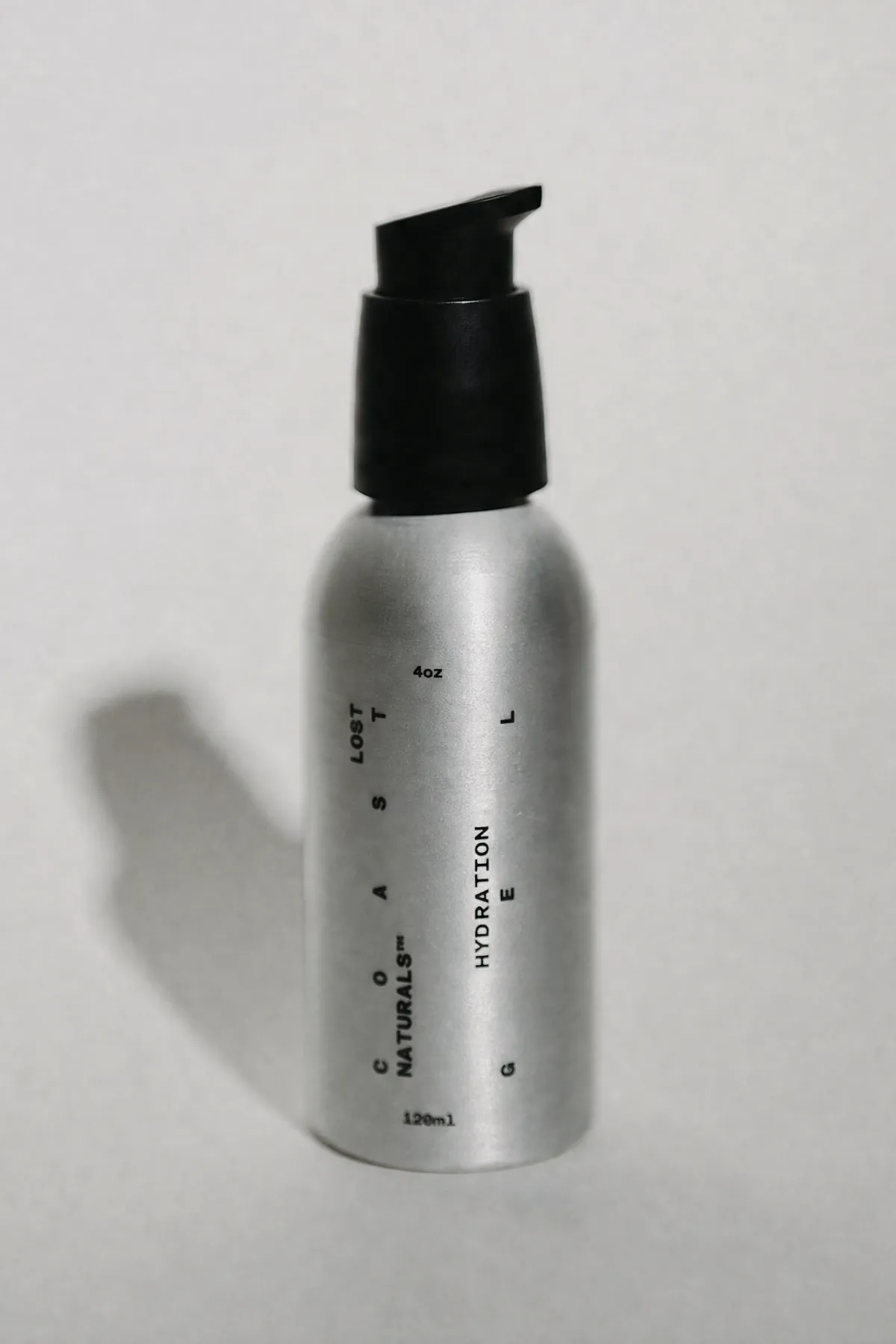 The Hydration Gel bottle, aluminum with a lockable pump
